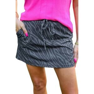 Jess Lea skort women’s size XL gray animal print athleisure comfort